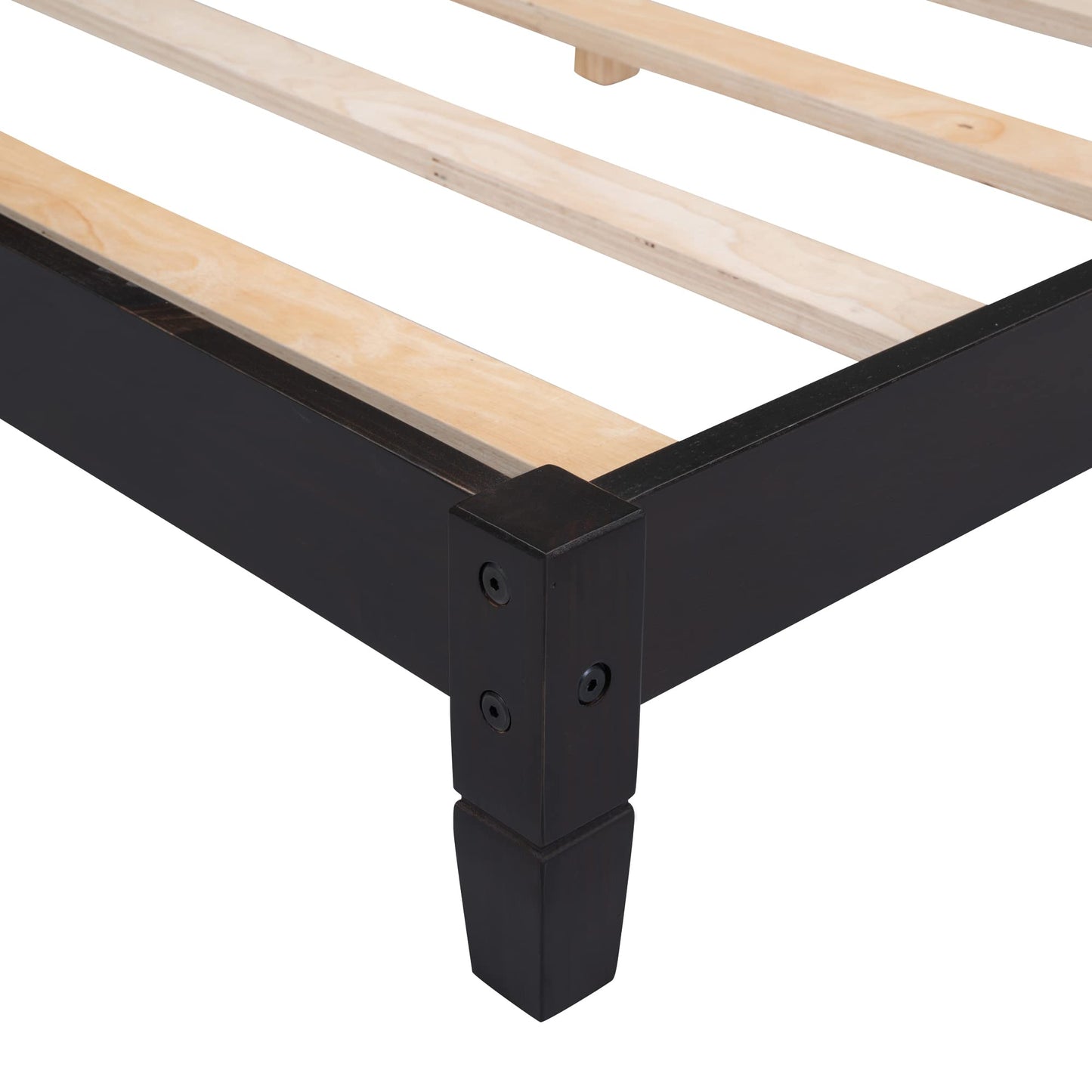 Merax Full Size Daybed Espresso Wood Sofa Bed