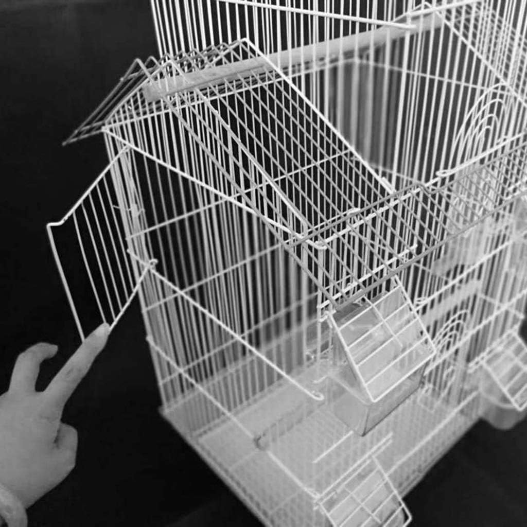 Professional Birdcage Pet Supplies Bird Carrier Gardening Decor Parrot Cages for Large Birds,Household Large Parrot Cage,House-Shaped Decorative Bird Cage,Parakeet Love Bird Pearl Bird(Yellow)