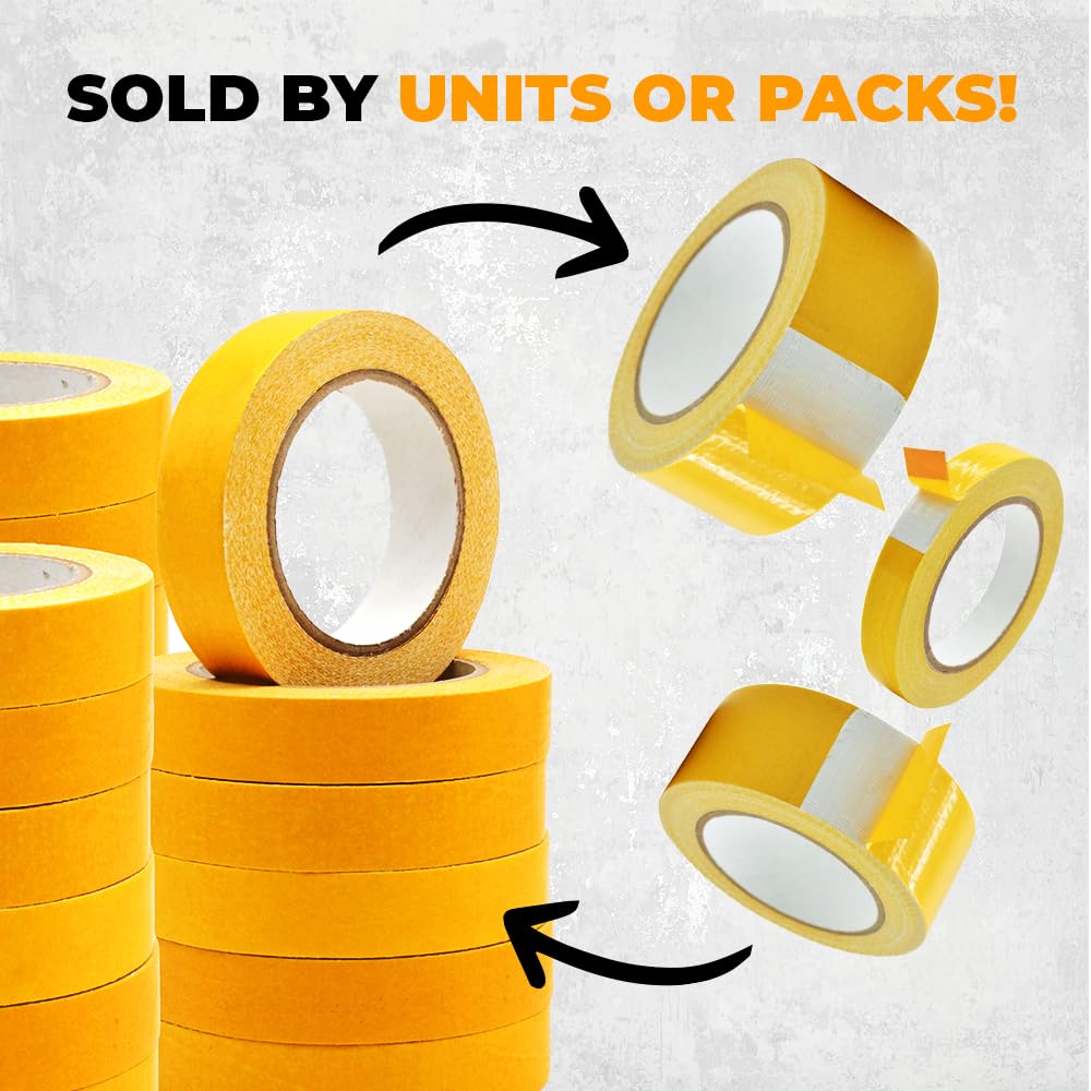 WOD Double Sided Woodworking Tape, 12 Pk - 1 inch x 25 Yards - for CNC Machines Woodworkers, Routing and Wood Templates - Removable DCCT61W