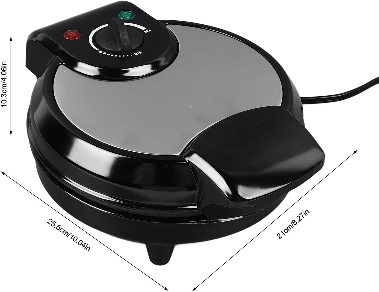 Mini Waffle Ice Cream Cone Maker, 1200W Electric Nonstick Waffler Iron for Homemade Ice Cream Cones