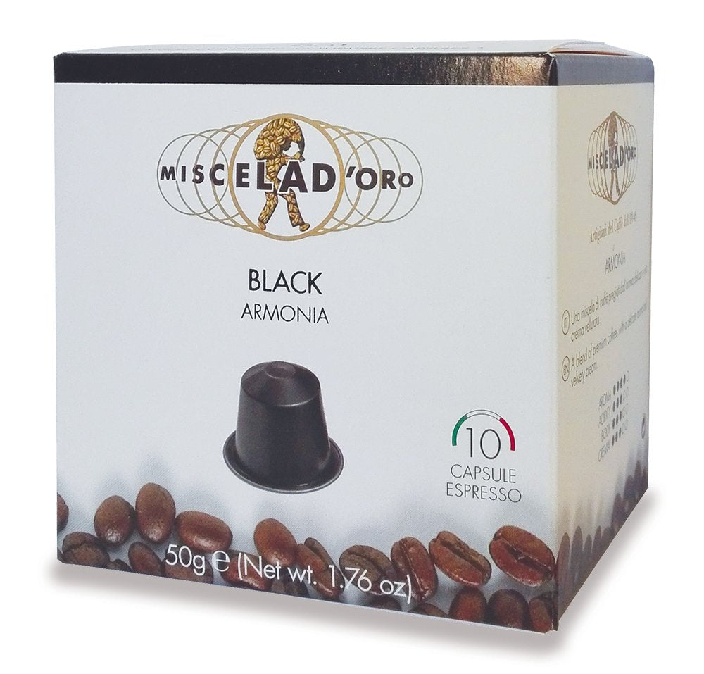 Miscela d'Oro Espresso - Nespresso Compatible Capsules - Full Case - All blends (Black)