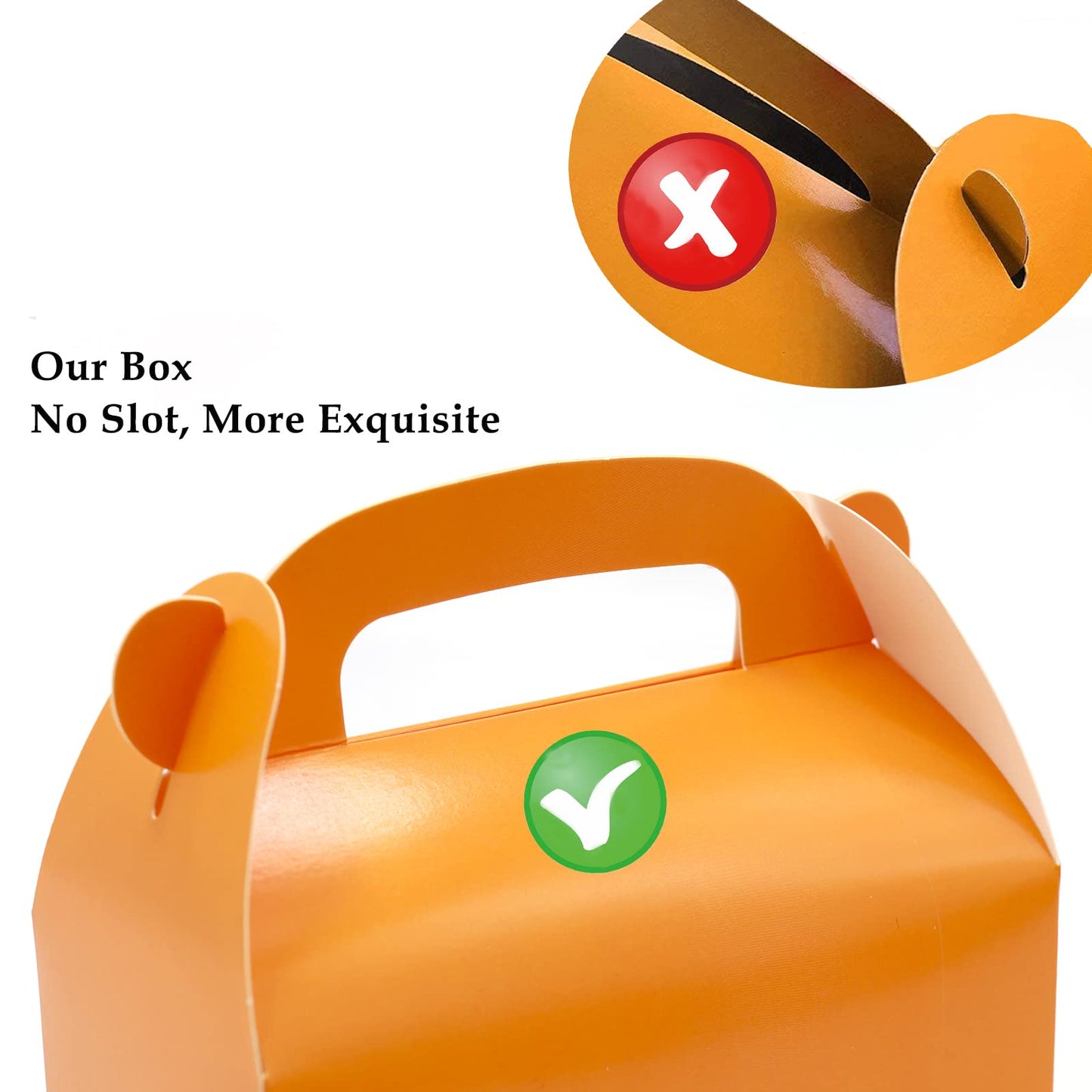 Oletx 30Pcs Orange Party Favor Treat Boxes Goodie Boxes Candy Gable Box