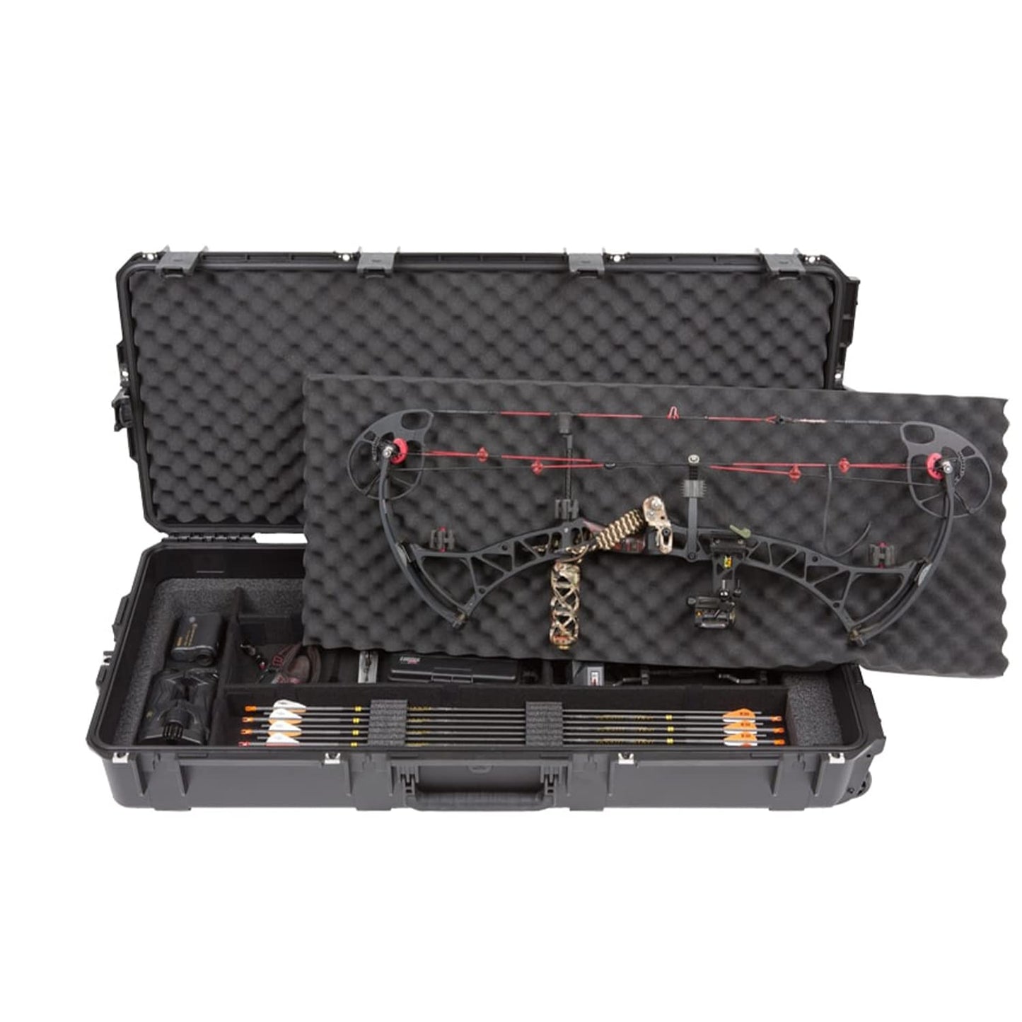SKB Cases iSeries One Size Compact Ultimate Hard Exterior Waterproof Single Double Bow Utility Carrying Case for Hunting, Black