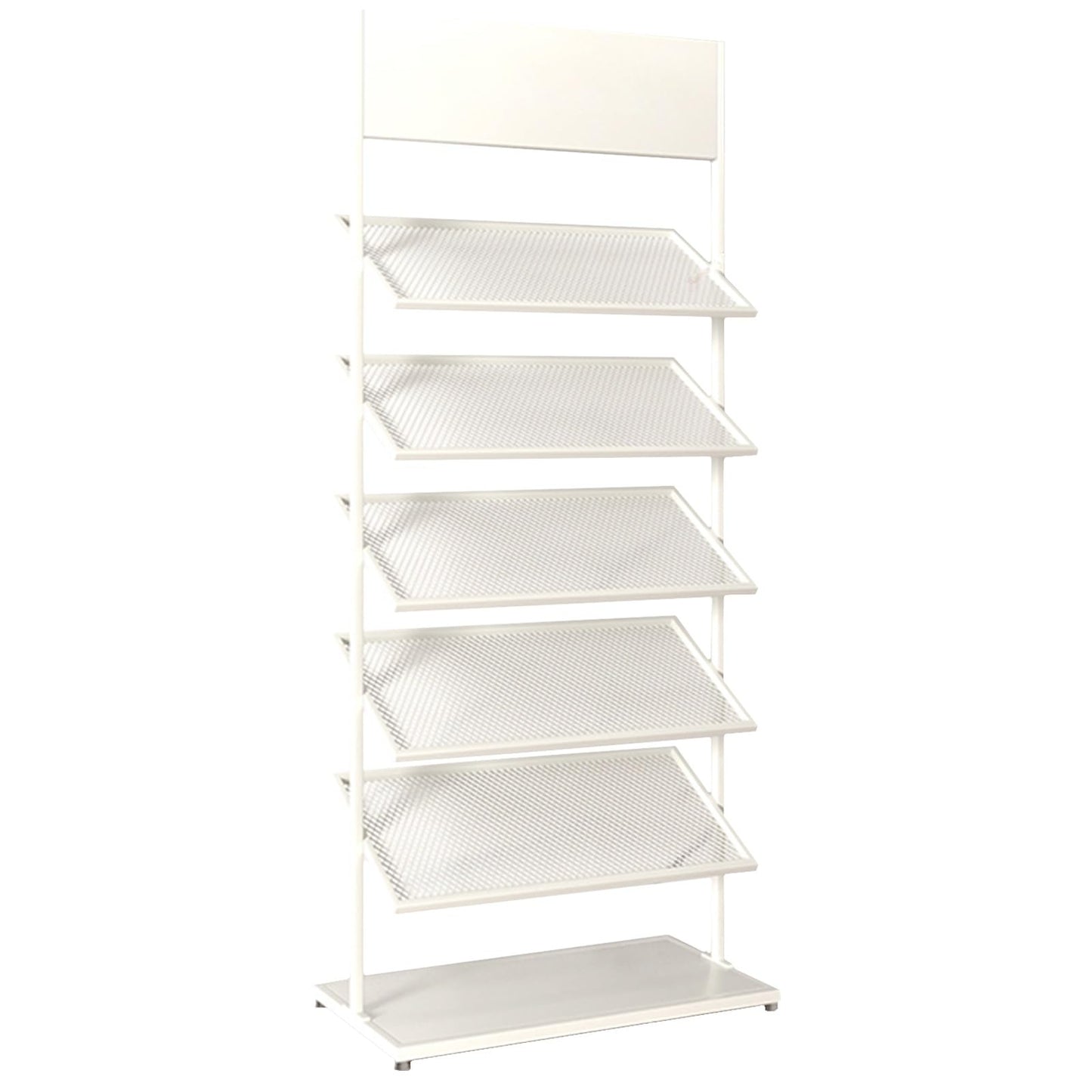Metal Floor Tile Display Stand, Large Wooden Sample Holder, Multi-Layer Porcelain & Ceramic Tile Rack, Strong Load-Bearing Floor-Standing Shelf for Craft Shows - White, Versatile & Durable