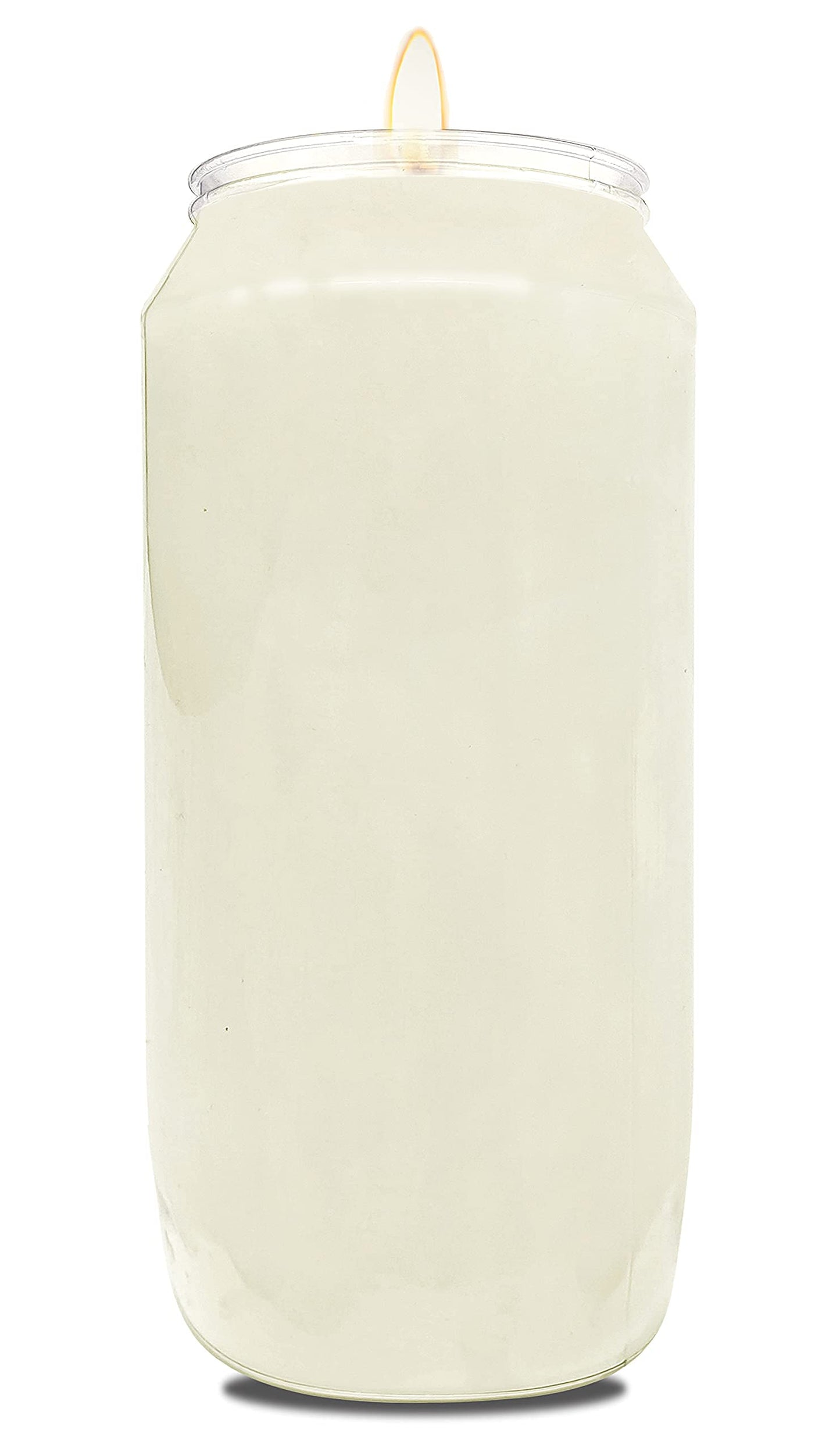 Hyoola 7 Day White Prayer Candles, 10 Pack - 6" Tall Pillar Candles for Religious, Memorial, Party Decor, Vigil and Emergency Use - Vegetable Oil Wax in Plastic Jar Container