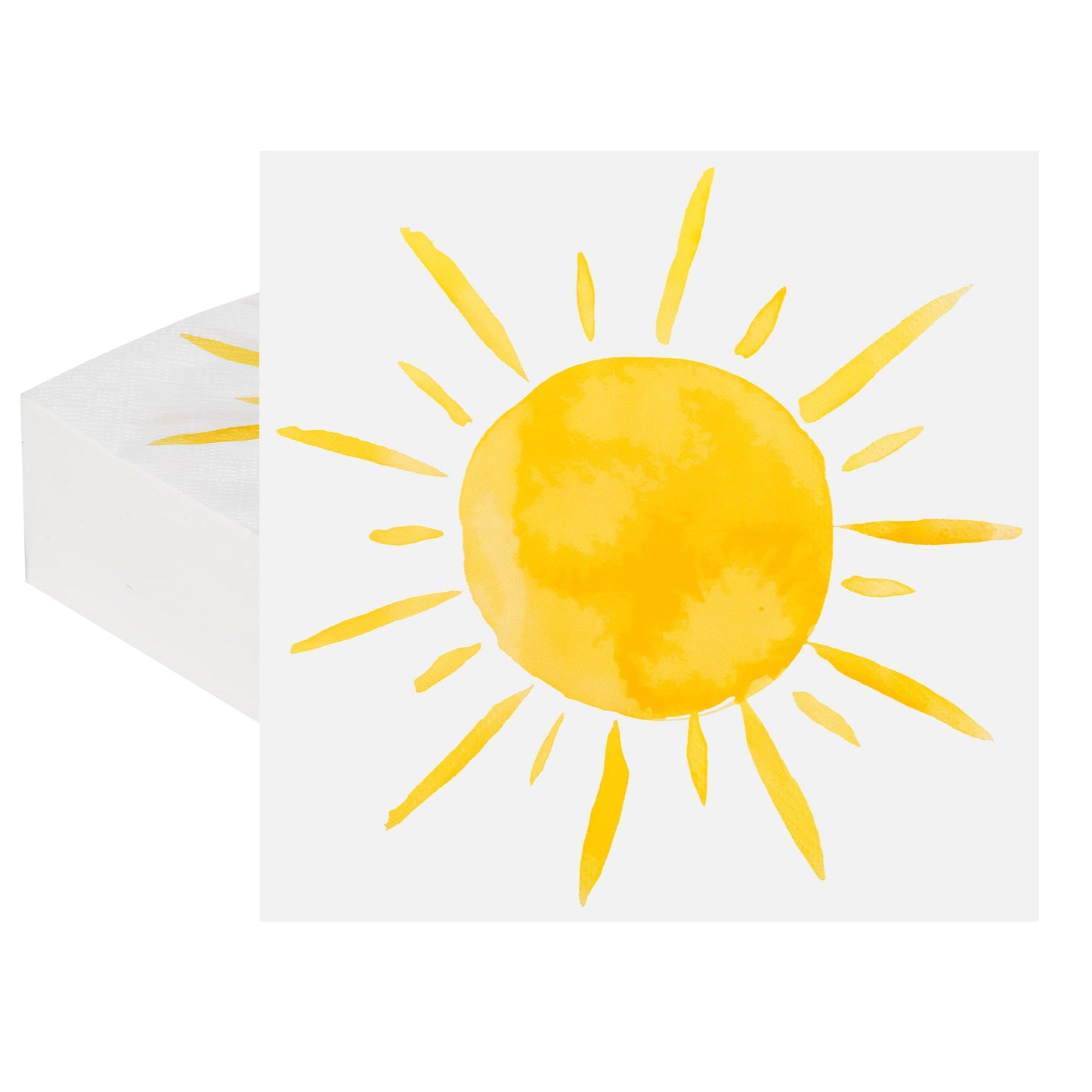 100Pcs Boho Sun Party Napkins First Trip Around The Sun Disposable Paper Napkins Hippie Summer Sunshine 6.5" Luncheon Cocktail Napkin for Birthday Baby Shower Party Supplies