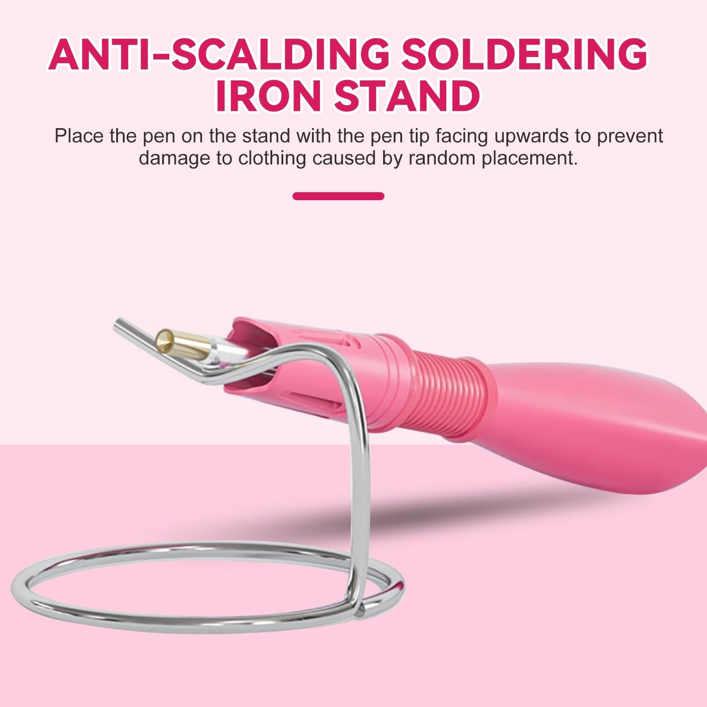 Maxmartt Hotfix Applicator Tool, DIY Hot Fix Rhinestone Setter, Quick Heating Hot Fix Wand Rhinestone, DIY Applicator Embellishment Tools, for Setting Rhinestones and Beads (Pink)