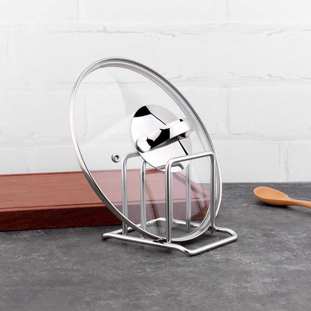 Teensery Cutting Board Holder Stainless Steel Wire Chopping Board Stand Cutting Board Storage Rack Organizer with 2 Slots for Kitchen Countertop, 1 Piece