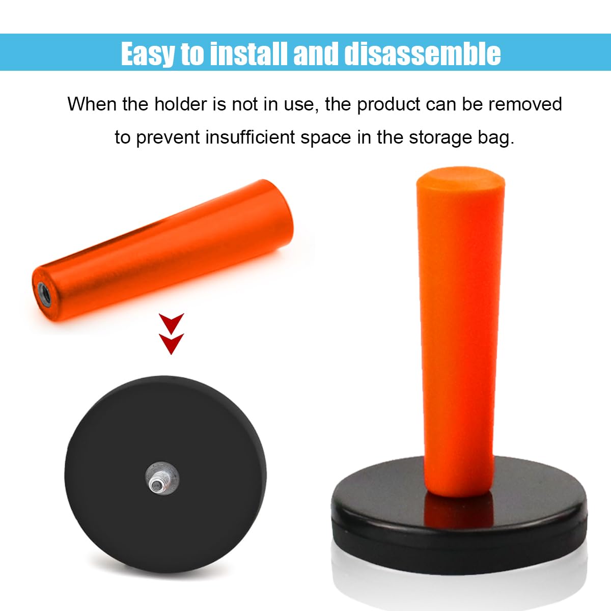 Car Wrap Gripper Magnets Holder Tint Tool, Auto Magnetic Position Tool Vinyl Film Magnet Fixators for Car Wrapping, Sign Vinyl, Window Tint & Crafts Sign Making Vinyl Tools (Orange-8PCS)