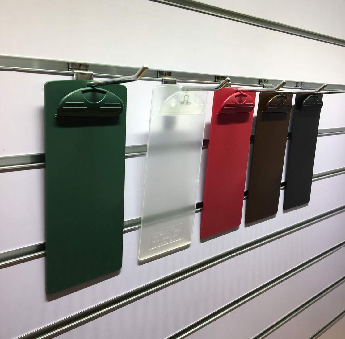 Plastic Clipboard, for Memo, Menu, Credit Card Receipt, 4x9in, 6-Pack (Transparent)