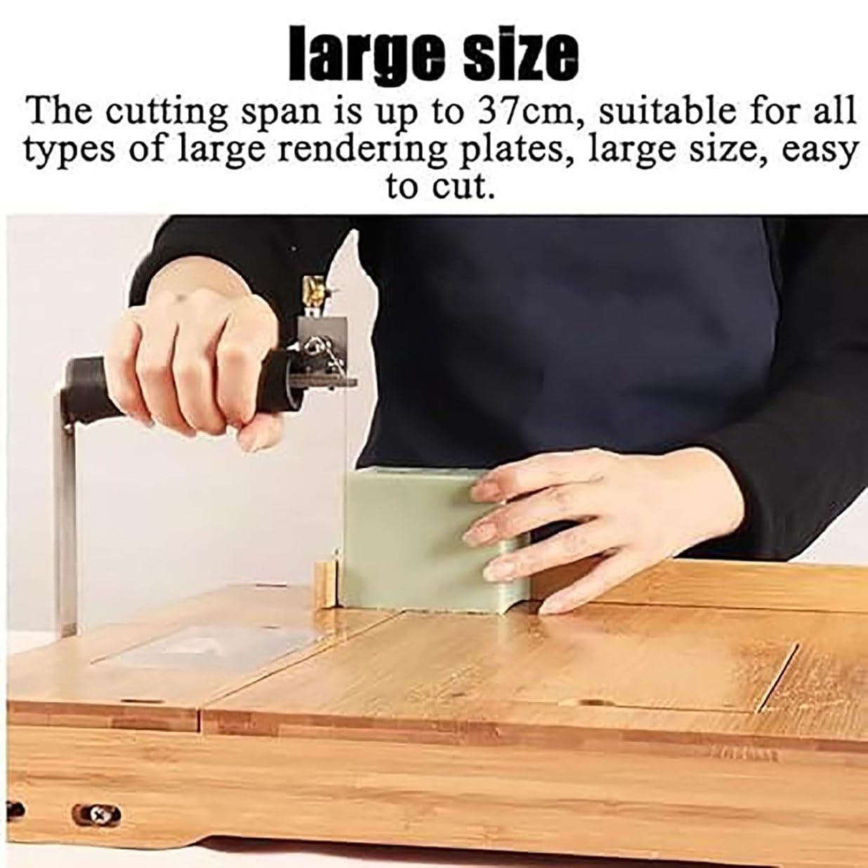XQZMZSCP Wooden Soap Making Kit, Soap Cutter Machine with Hidden Storage Box and Size Scale, for Handmade Soap Loaf Cheese Butter Candles DIY
