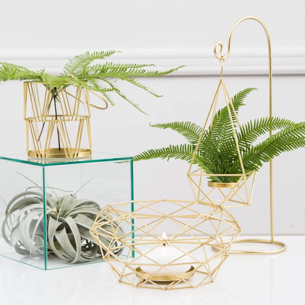 Weddingstar Gold Geometric Candle Lantern