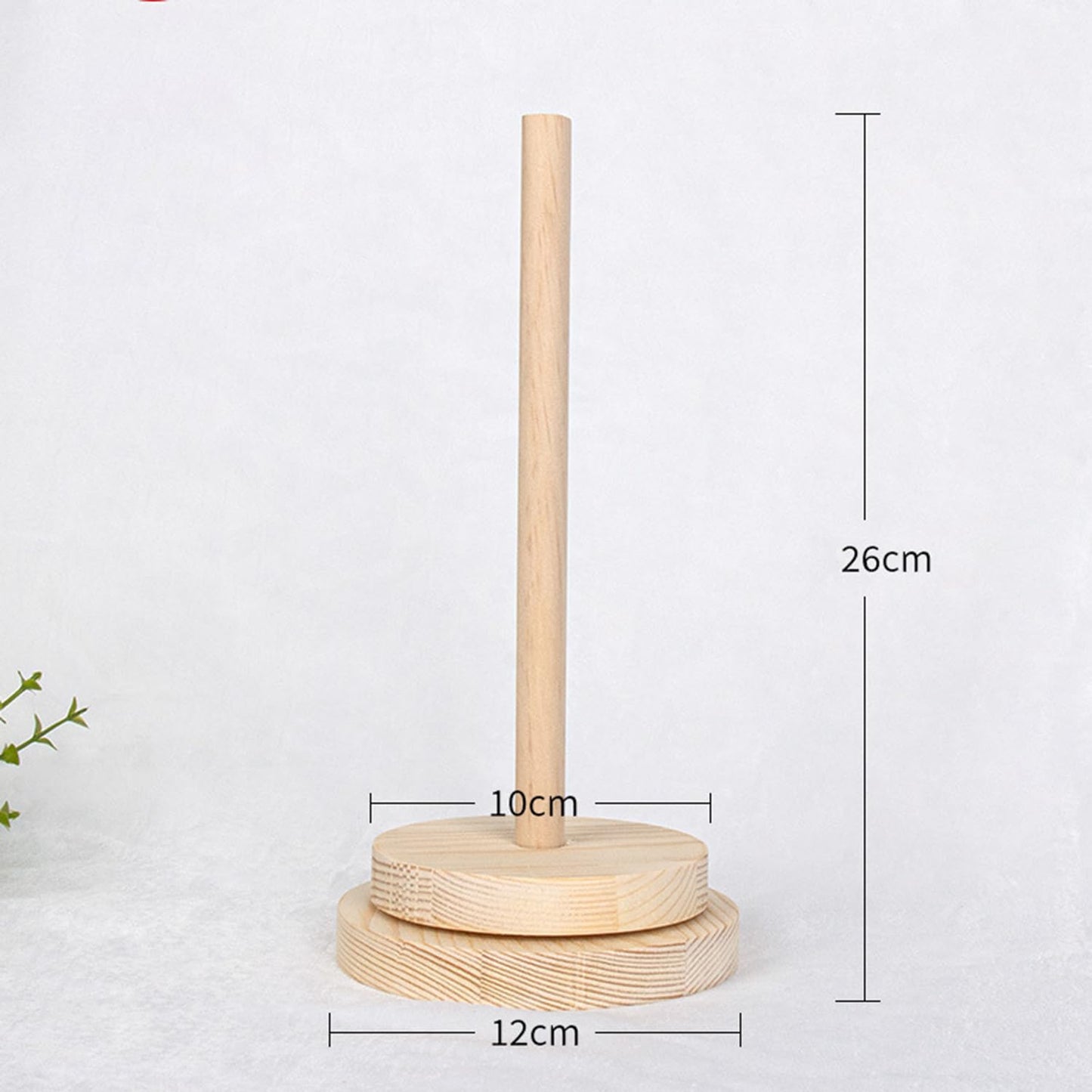 Maxmoral Rotatable Wooden Yarn Holder Hand Woven Winding Spool Knitting and Crochet Accessories Base Diameter 4.7 Inch Height 10 Inch
