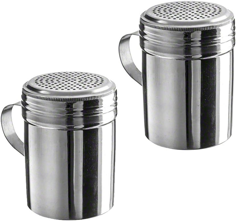 (Pack of 2) 10 oz Stainless Steel Dredges with Handle