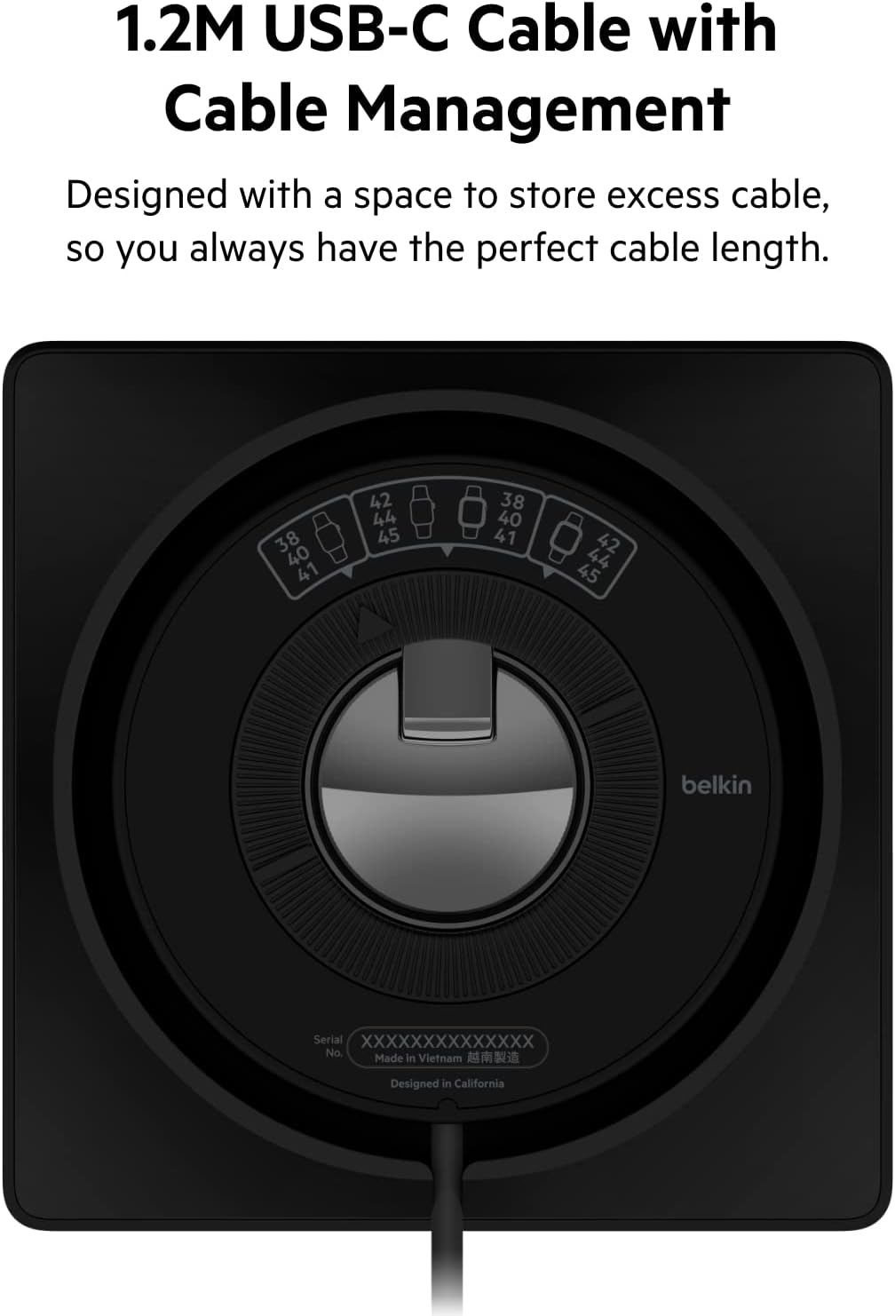 Belkin Apple Watch Charger - Fast Wireless Charging Pad - Travel Charger with Nightstand Mode W/USB-C Cable Included for Apple Watch (Compatible with All Models) - Black