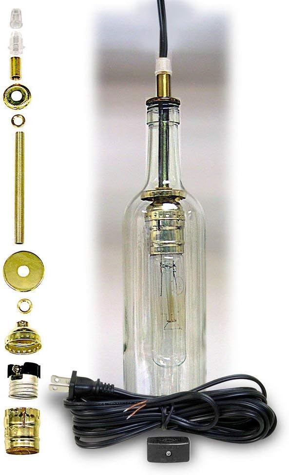National Artcraft Hanging Lamp Kit - Make a Light from Your Favorite Wine Bottle