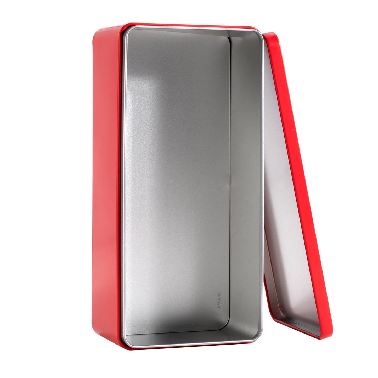 Tianhui Food Storage Containers Tin Box with Airtight Lids Kitchen Pantry Organization Metal Box, Chinese Red, S