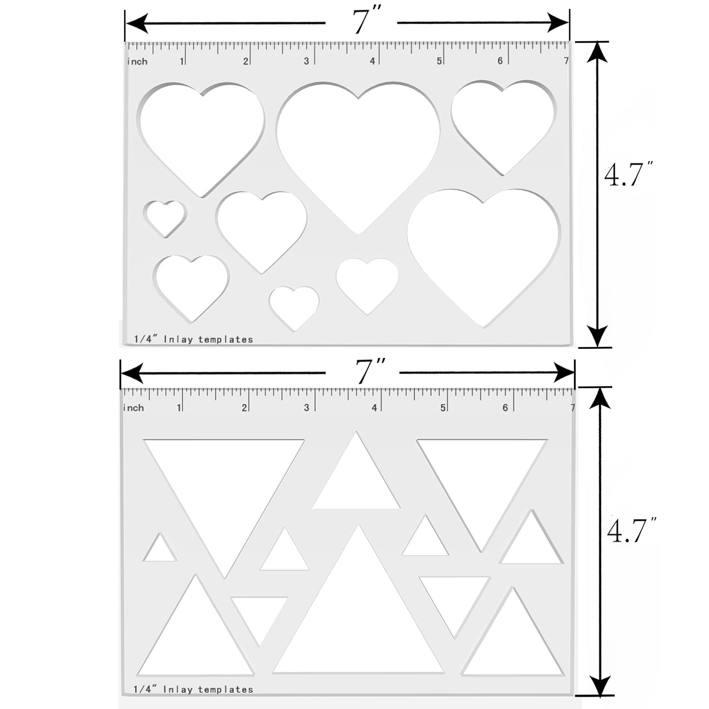 9 in 1 Router Templates for Woodworking Router Jig Template Heart Inlay Templates Decorative Templates