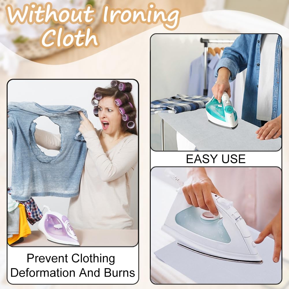 OLYCRAFT 4 Types Pressing Cloth for Ironing and Sewing Ironing Cloth to Protect Clothes Including 3 Yards Embroidery Fabric Ironing Mat Polyester Fabric Ironings Tablecloth for Clothes Protect