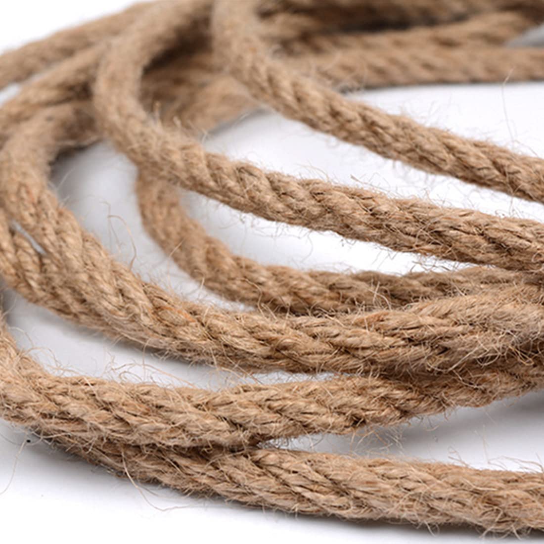 HOMYHOME Jute Rope 10mm 98ft Natural Jute Burlap Twine String Hessian Rope Cord 30M Twine Craft for Industrial, Packaging, Arts and Crafts, Decoration, Bundling, Gardening and Home