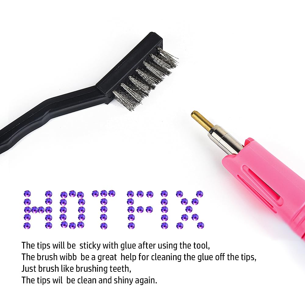 Hotfix Rhinestones Applicator Bedazzler Hot Fix Applicator Tool Kit with 3 Boxes Crystal Gems for Bedazzling Clothes Clothing Fabric Bedazzle, Heat Bedazzled Diamond Pen Setter Iron on Wand with Tips