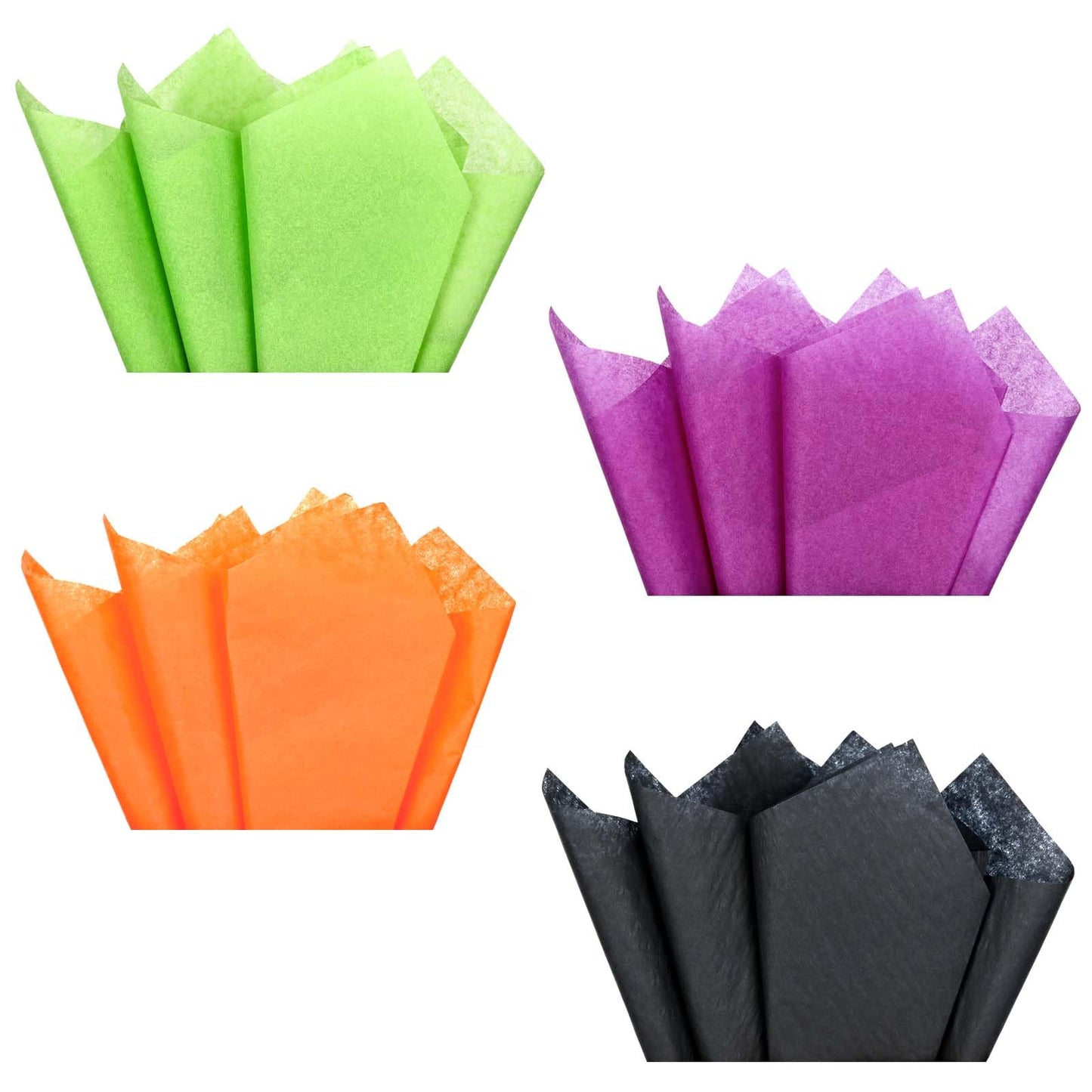 120 Sheets Halloween Tissue Paper for Gift Wrapping, 4 Colors Halloween Wrapping Paper for Gift Bags for Birthday Party Wedding Baby Shower DIY Craft, 20 × 14Inch