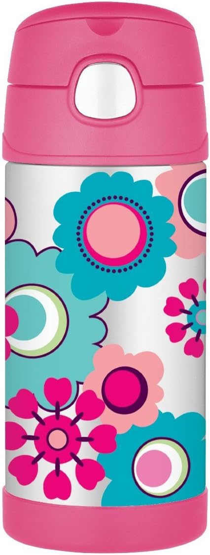 FUNtainer Bottle, Pink Floral, 355ml