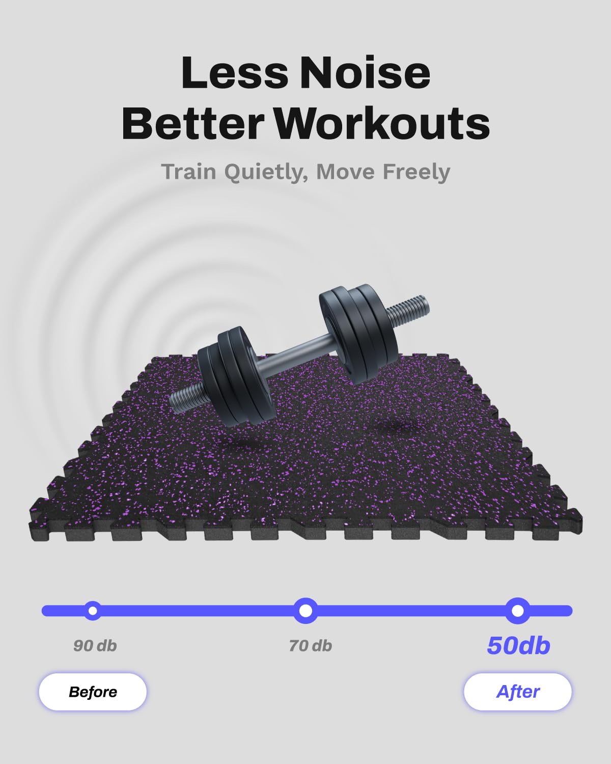AIRHOP 0.56in Thick 192 Sq Ft Exercise Equipment Mats, 48 Tiles Upgraded Rubber Top with High Density EVA Foam, Large Interlocking Puzzle Gym Flooring for Home Gym, Heavy Weight Workout, 24 x 24in