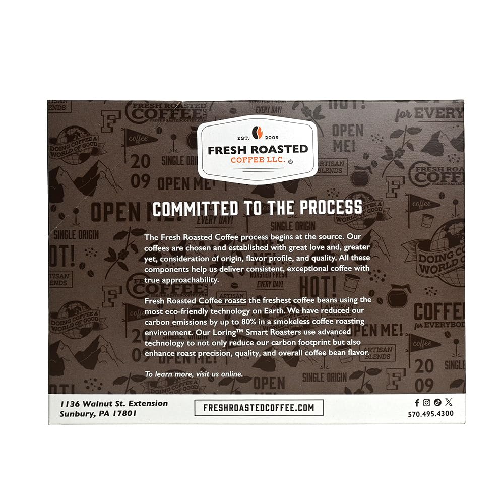 Fresh Roasted Coffee, Costa Rica Tarrazu, Medium Roast, 72 Pods for K Cup Brewers