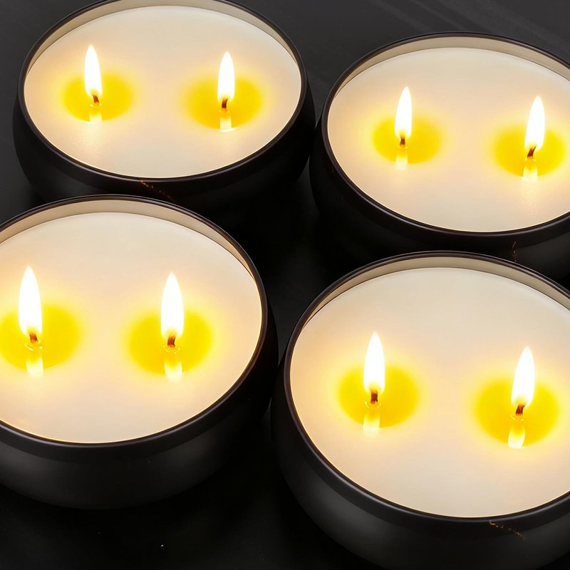 Mens Scented Candle Gift Set 4 Pack Men Candles for Home Scented, 24oz Soy Candle 240 Hour Mens Scented Candle Gift Set for Dad, Boyfriend, Husband Birthday, Valentine, Christmas, Anniversary Present