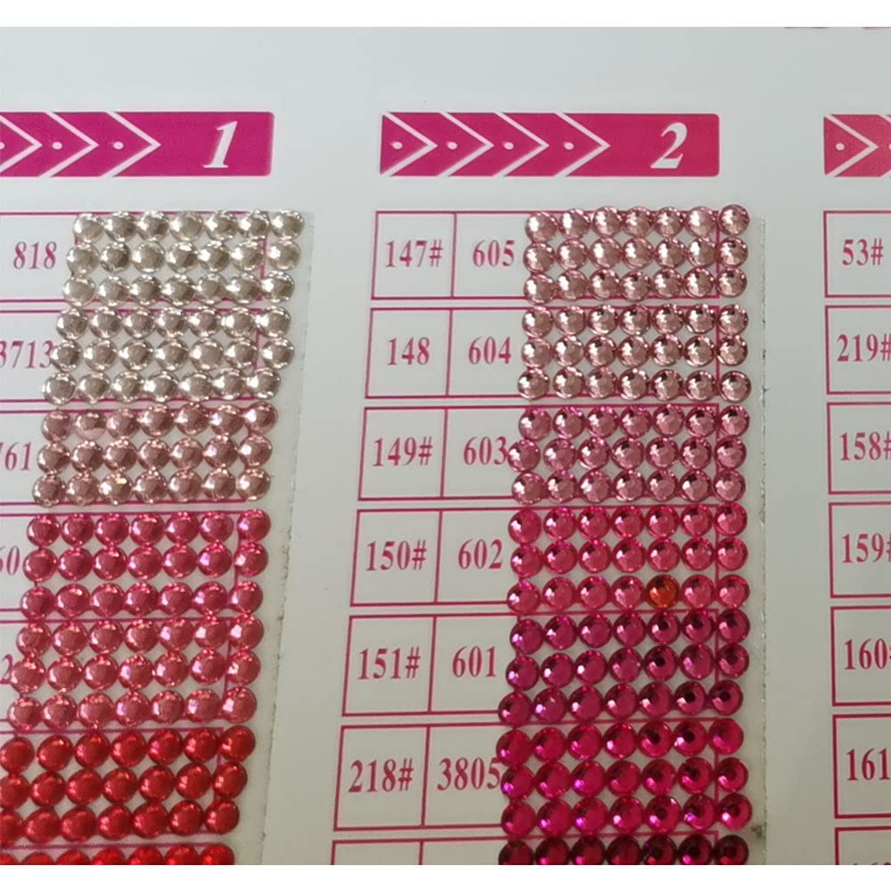 175 Colors Crystal Drills Color Card for Diamond Painting for DIY Art Craft
