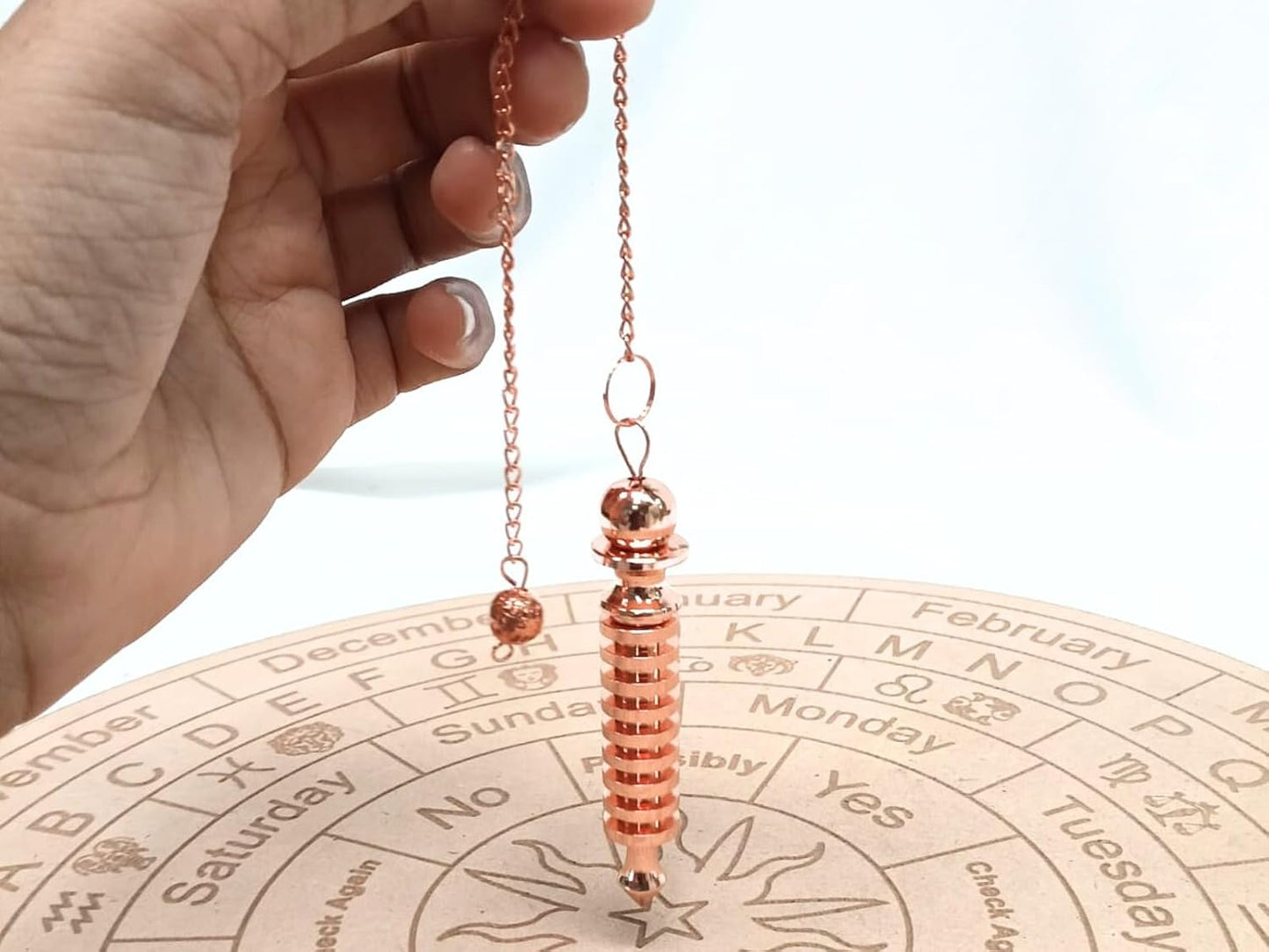 9 Isis Copper Metal Dowsing Pendulum - Energy Healing Tool for Reiki, Divination, Chakra Balancing & Spiritual Practices