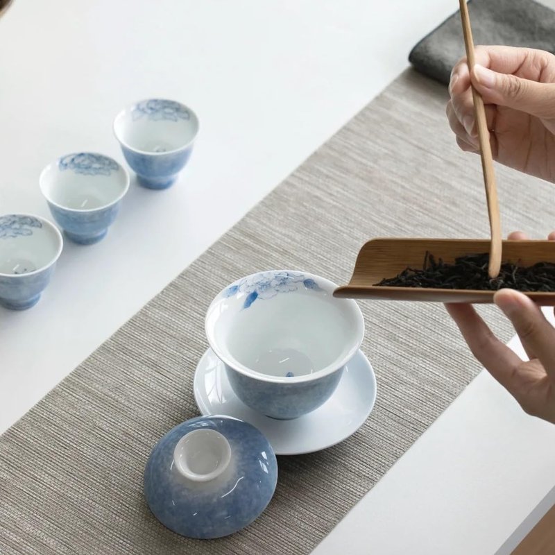 Hand-painted Kungfu Tea Set, Butterfly and Floral themed Chinese Tea Set, Gaiwan Gongfu Tea sets for adult, Ceramic Tea Ceremony Set, Gift for Tea Lovers