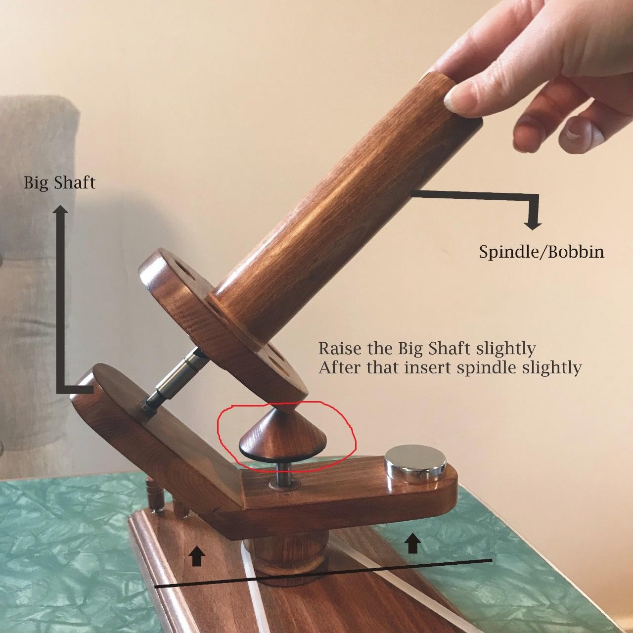 Artistic International Wooden Yarn Winder Set - Handcrafted Yarn Ball Winder for Knitting & Crocheting (Antique Winder AT)