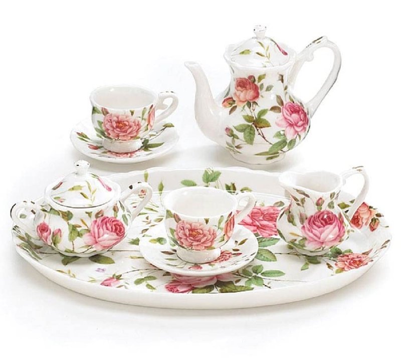 8 Piece Porcelain Mini Saddlebrooke Tea Set