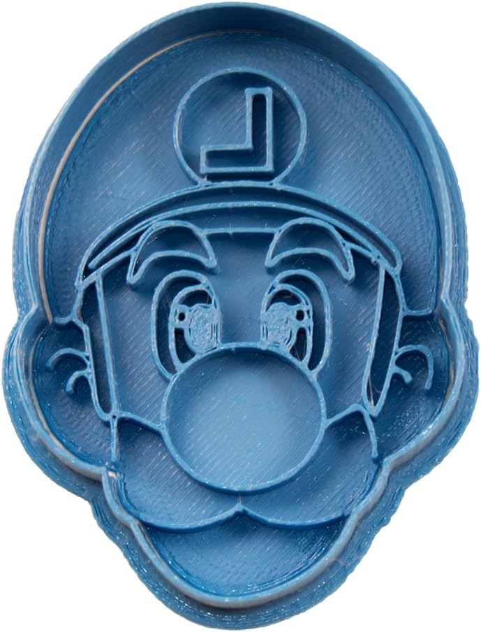 Luigi Mario Bros Cookie Cutter, Blue, 8 x 7 x 1.5 cm