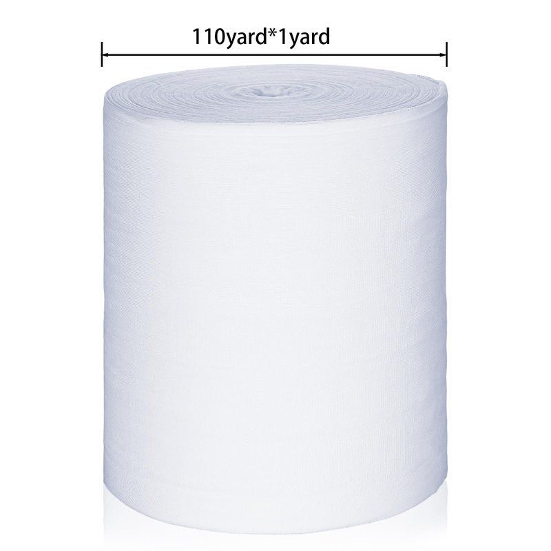 Bememo Bleached Cheesecloth for Straining Extra Large 110 Yard 100% Natural Cotton Grade 50 Cheese Cloth for Wedding Decoration, Polishing, Straining, White (Grade 50,110 x 1 Yard)