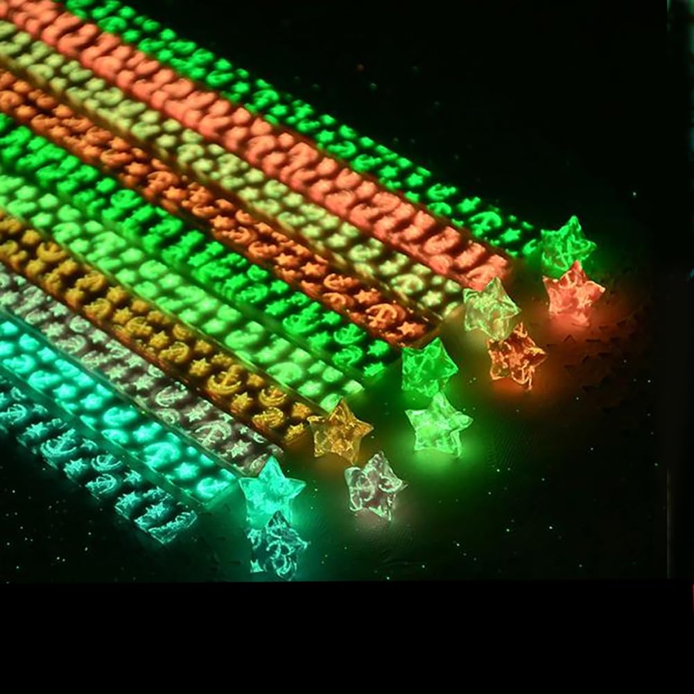LJJCSFF 600 Pieces Lucky Star Folding Paper Strips Pastel Origami Star Paper Strips Floral Star Origami Paper Strips Blue Glitter