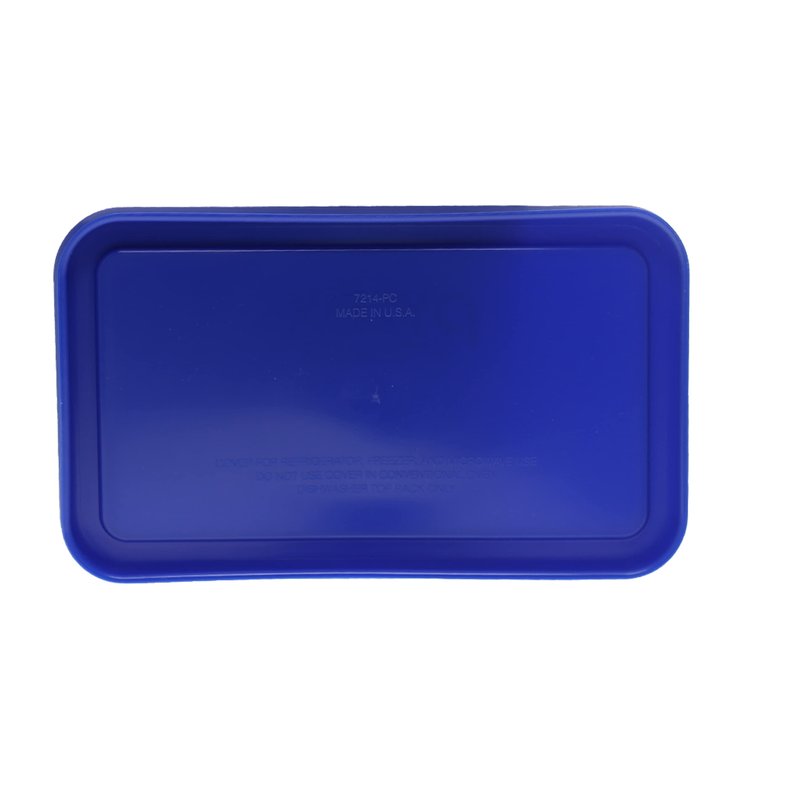 Pyrex 7214-PC 4.8 Cup Cadet Blue Food Storage Replacement Lid (2-Pack) - Made in USA