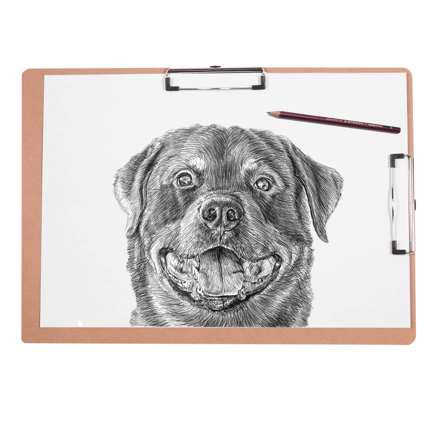 Acocony 11x17 Clipboard Double Clip Hardboard Extra Large Clipboard Low Profile Clip 11 x 17 Clipping Board MDF Materials Pack of 1