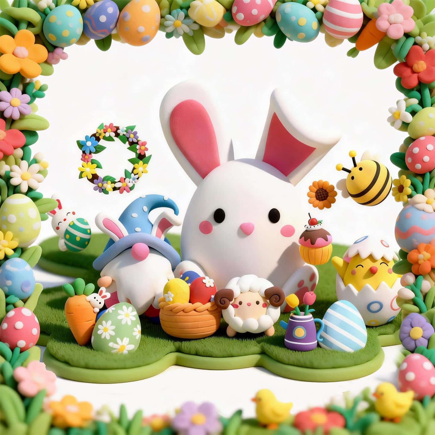 Loufor Air Dry Clay Kits Easter - Modeling Clay for Kids, Ultra Light & Soft, Safe & Non-Toxic, 12 Boxes Model Magic Clay with Sculpting Tools und Tutorials, DIY Creative Arts und Crafts Toys Gifts