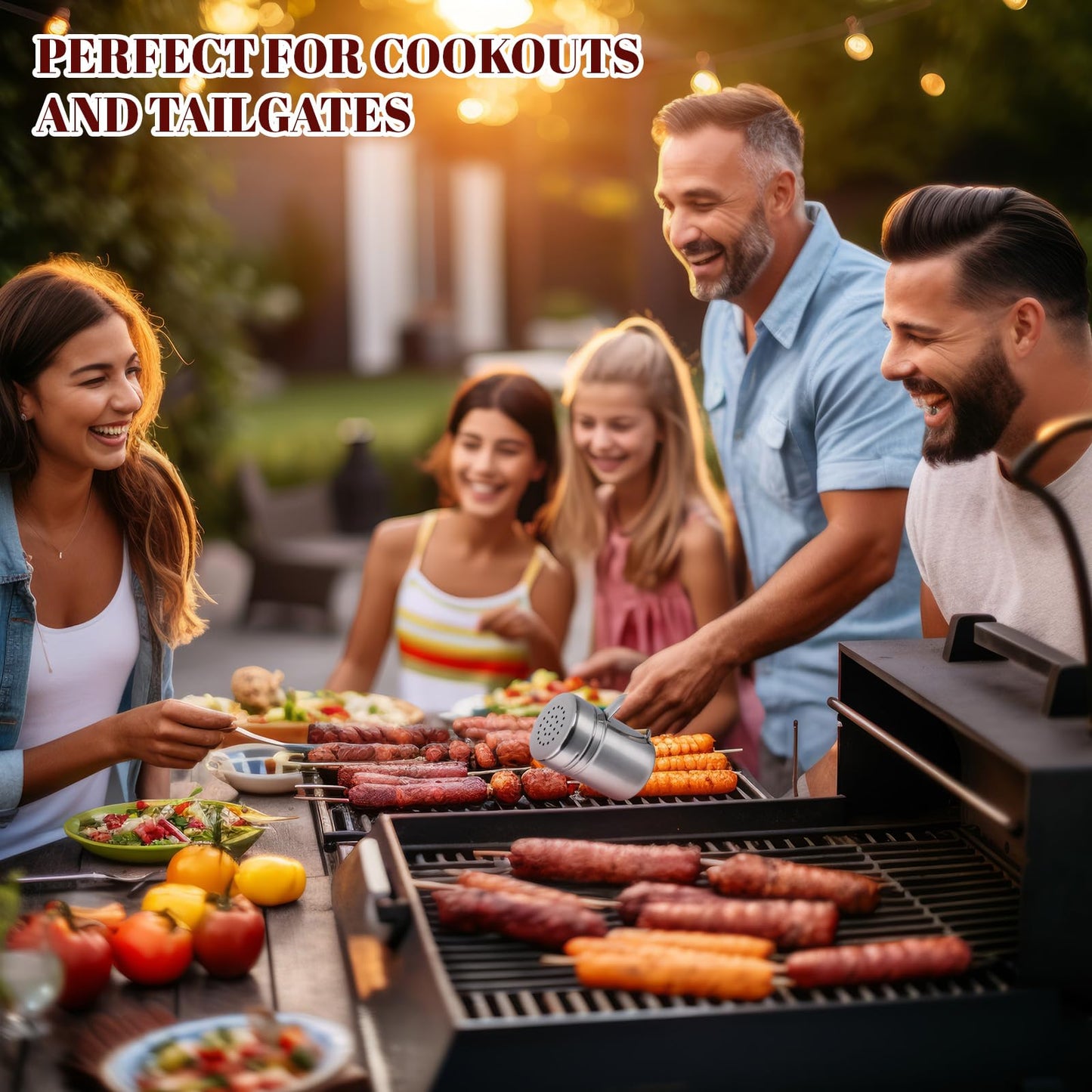 Acellegic 6 Pcs Smashed Burger Press Kit, 6.3" Round & 8" x 4.3" Rectangle Stainless Steel Burger Press for Meat, Patty Maker Spatula Seasoning Shaker Patty Paper for Cookout, BBQ, Griddle, Grill
