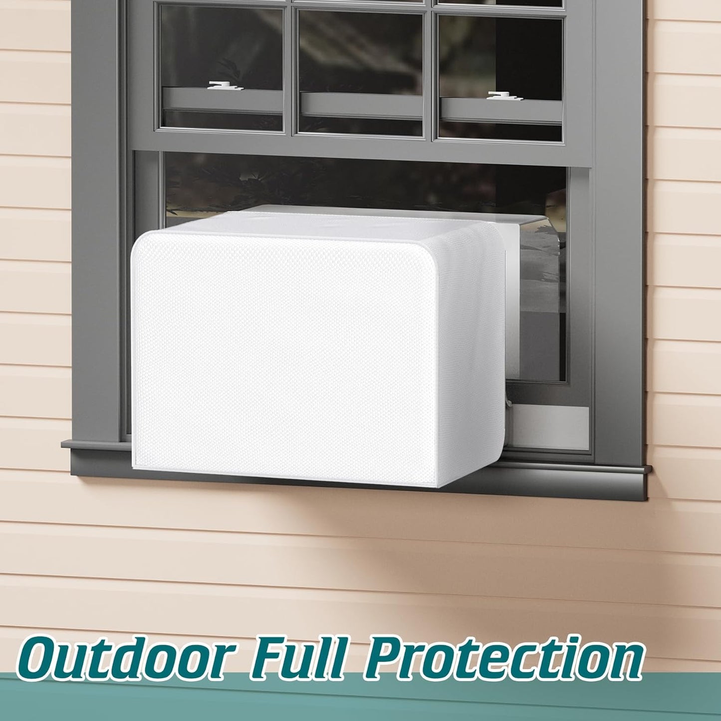 Window Air Conditioner Insulation Cover for U-Shaped AC Units, Universal Fit for 8000/10000/12000 BTU
