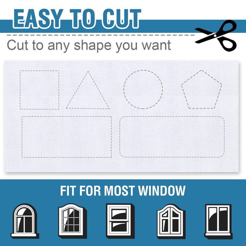 H.VERSAILTEX Portable Blackout Curtains for Bedroom 80" x 67", 100% Blackout Blind Curtain for Window No Drill Blackout Roller Shades with Thermal Insulated for Living Room Cut to Any Size, Black