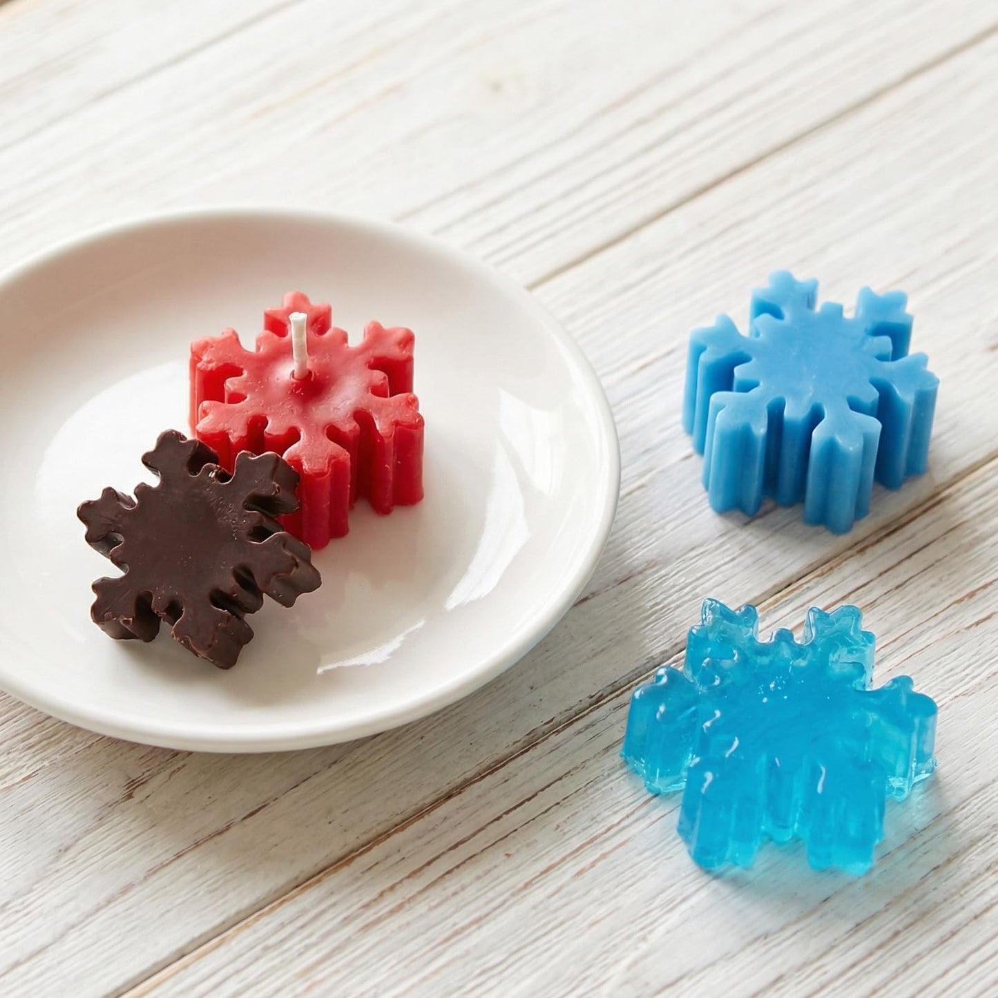 EORTA Snowflake Silicone Mold Tube, Christmas Winter Embed Soap Mold for Baking, Cake, Mousse, Dessert, DIY Handmade, Candle, Clay Craft Making Tool