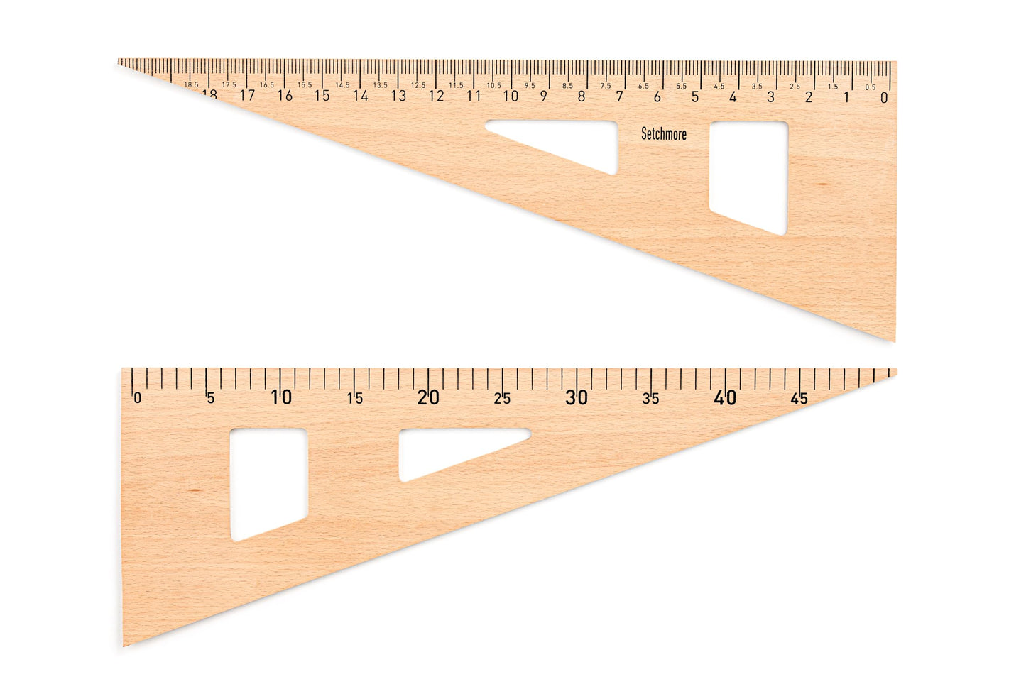 Setchmore 7 Piece Beech Wood Sewing Ruler Set, Wooden Pattern Making & Drafting Tools for Dressmaking Tailoring & Fashion Designer, with Straight Edge, Triangle, French & Hip Curve & Vary Form Curve