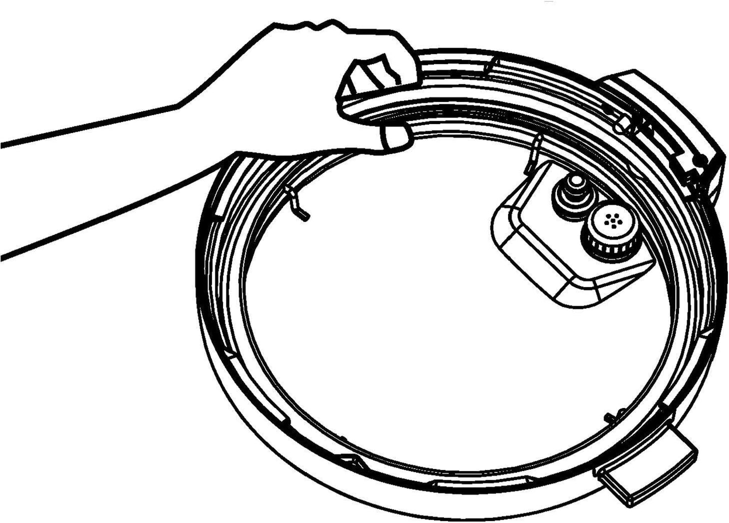 GJS Gourmet Silicone Gasket for SECURA 6-IN-1 Electric Pressure Cooker Model EPC-S600, Not Created or Sold by Secura