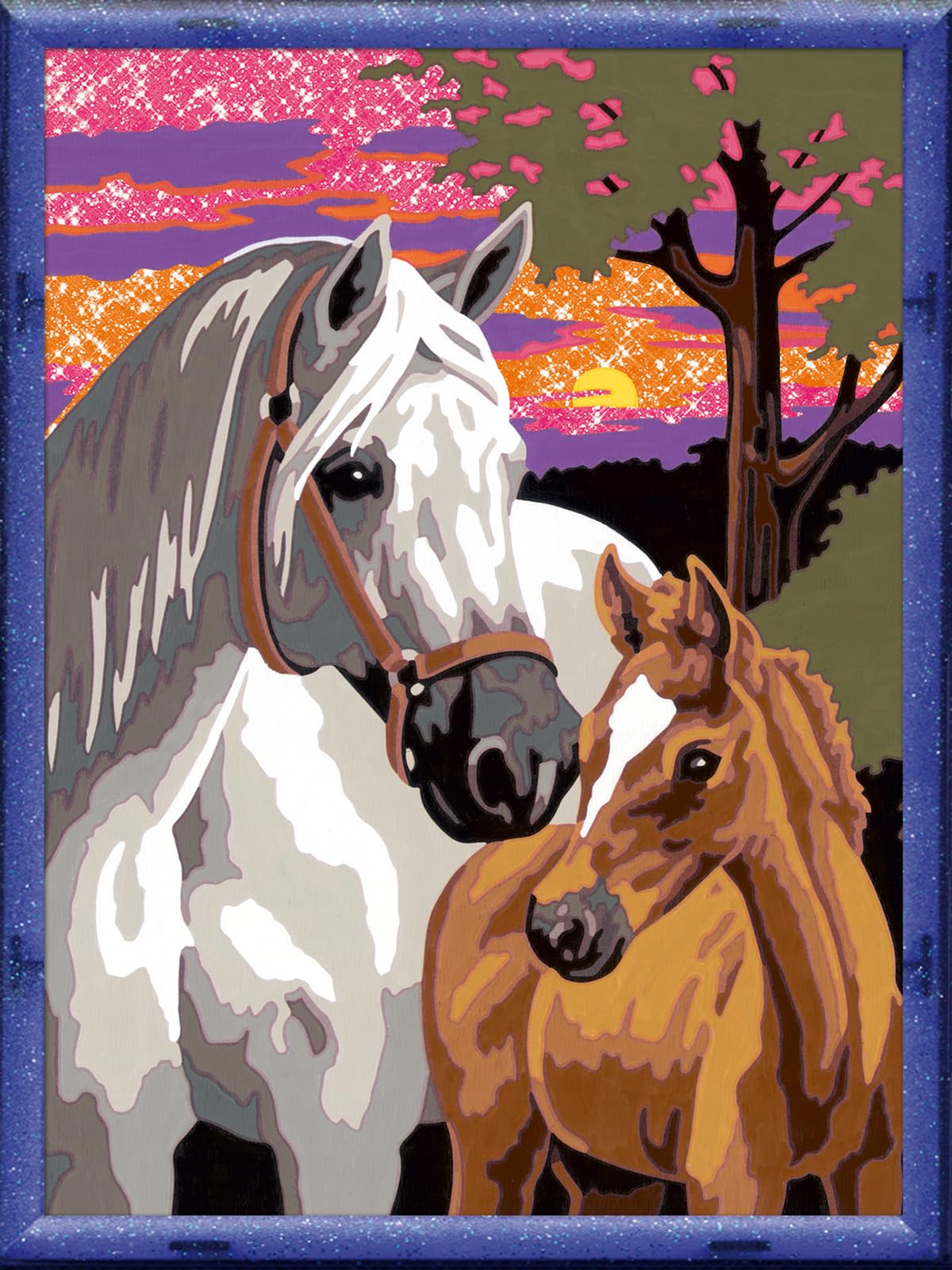 Ravensburger Sunset Horses Paint by Numbers Kit for Kids - 20052 - Painting Arts and Crafts for Ages 9 and Up