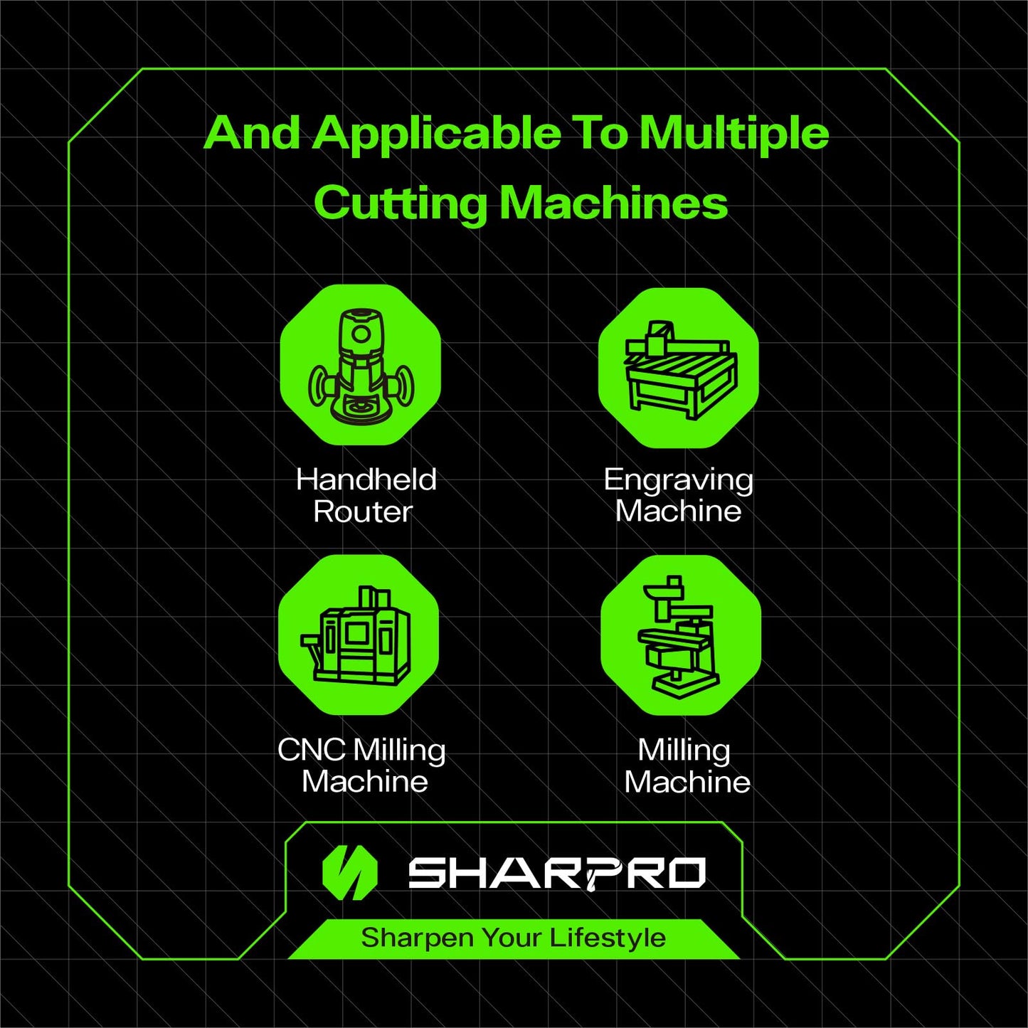 SHARPRO 1/8 Router Bit 1/4 Shank, Upcut Spiral Router Bit 1/4 Inch Shank 1/8 Inch Cutting Dia. 1/4 Inch CNC Router Bits, Up Cut Router Bit Solid Carbide, Ideal for Wood Inlay, Plunge Plastic