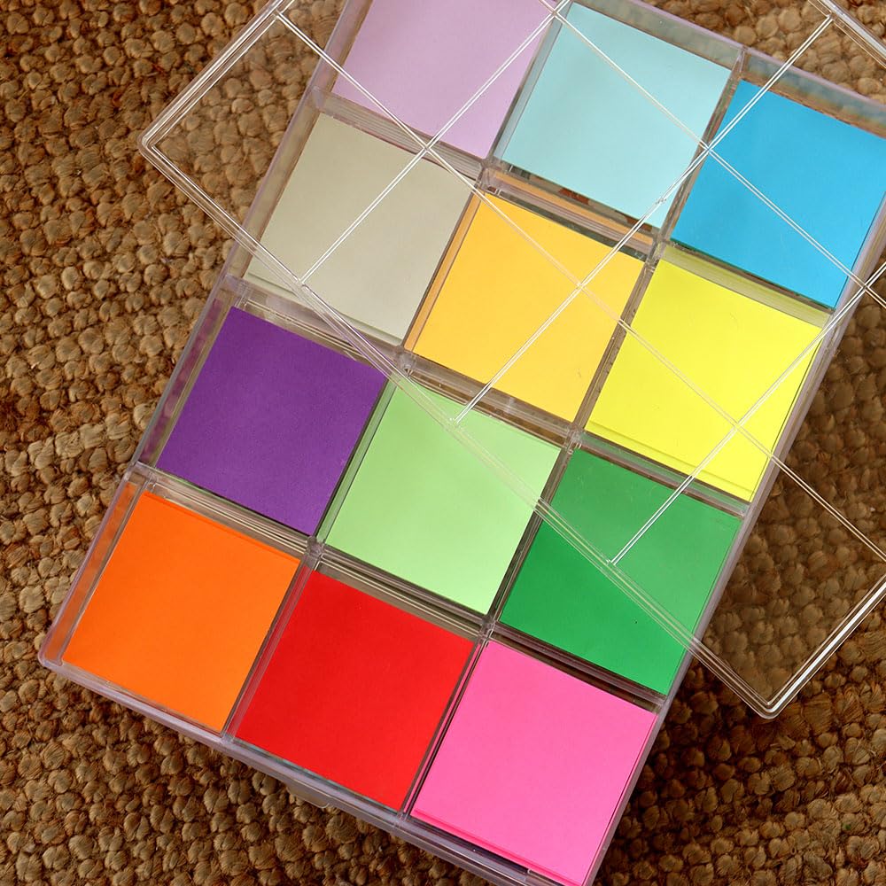 BangQiao Fixed 12 Grids Clear Plastic Storage Box with Detached Lid, Transparent Organizer Case for Bead, Button, Jewelry, Sewing Kit, DIY Accessories, Dental Supplies, Small Parts